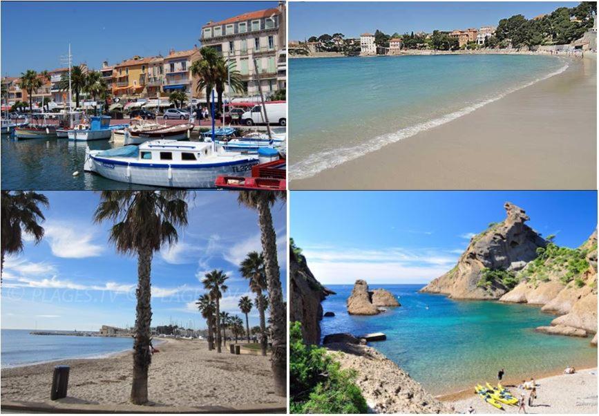 T2, Jardin, Veranda Chambre, Climatisation, Parking Privatif, Proche A Pied Centre, Plage, Gare, Pour 3 Adultes Ou 2 Adultes Avec 2 Enfants Bandol Bagian luar foto